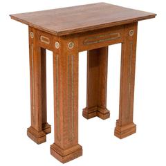 Unusual Antique Oak Architectural Table