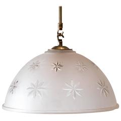 Vintage 20th Century Star Cut Bowl Dish Light