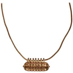 18-Karat Gold Indian Amulet Pendant Necklace 1