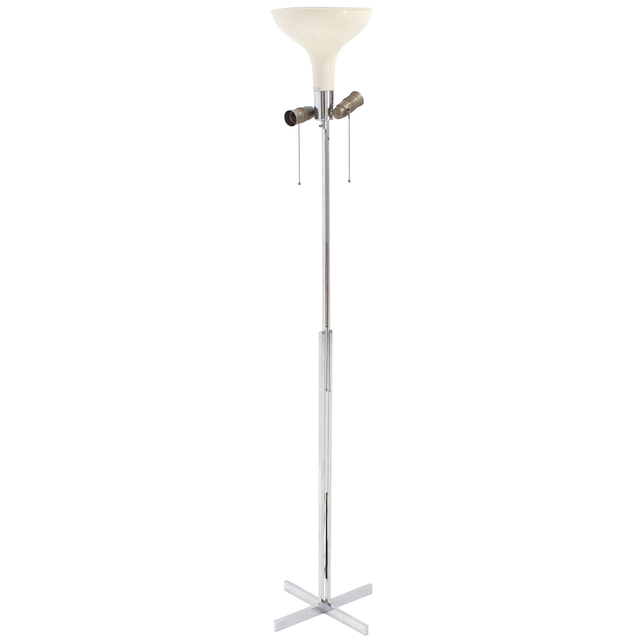 Adjustable Heigh Chrome Floor Lamp, Switzerland For Sale