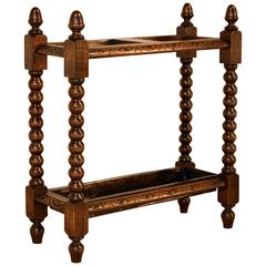 Antique 19th Century English Oak Umbrella Stand