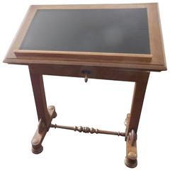 English Writing Table with Leather Insert Top