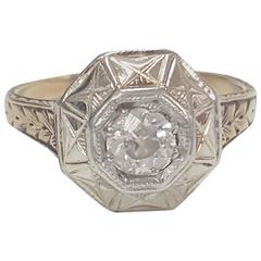 Vintage Gold Diamond Ring 5