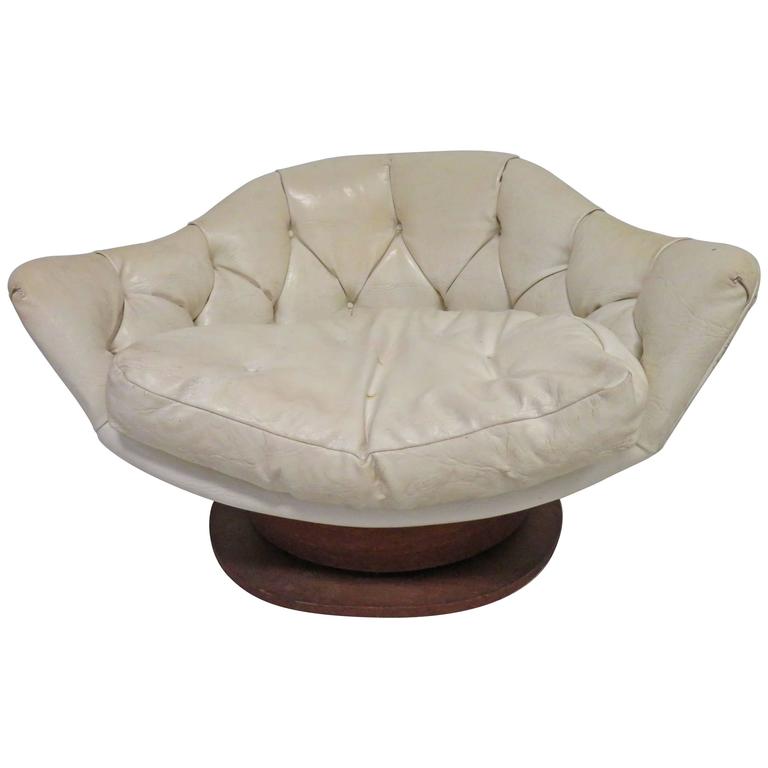 Extra Wide Adrian Pearsall Tufted, Double Wide Swivel Chair