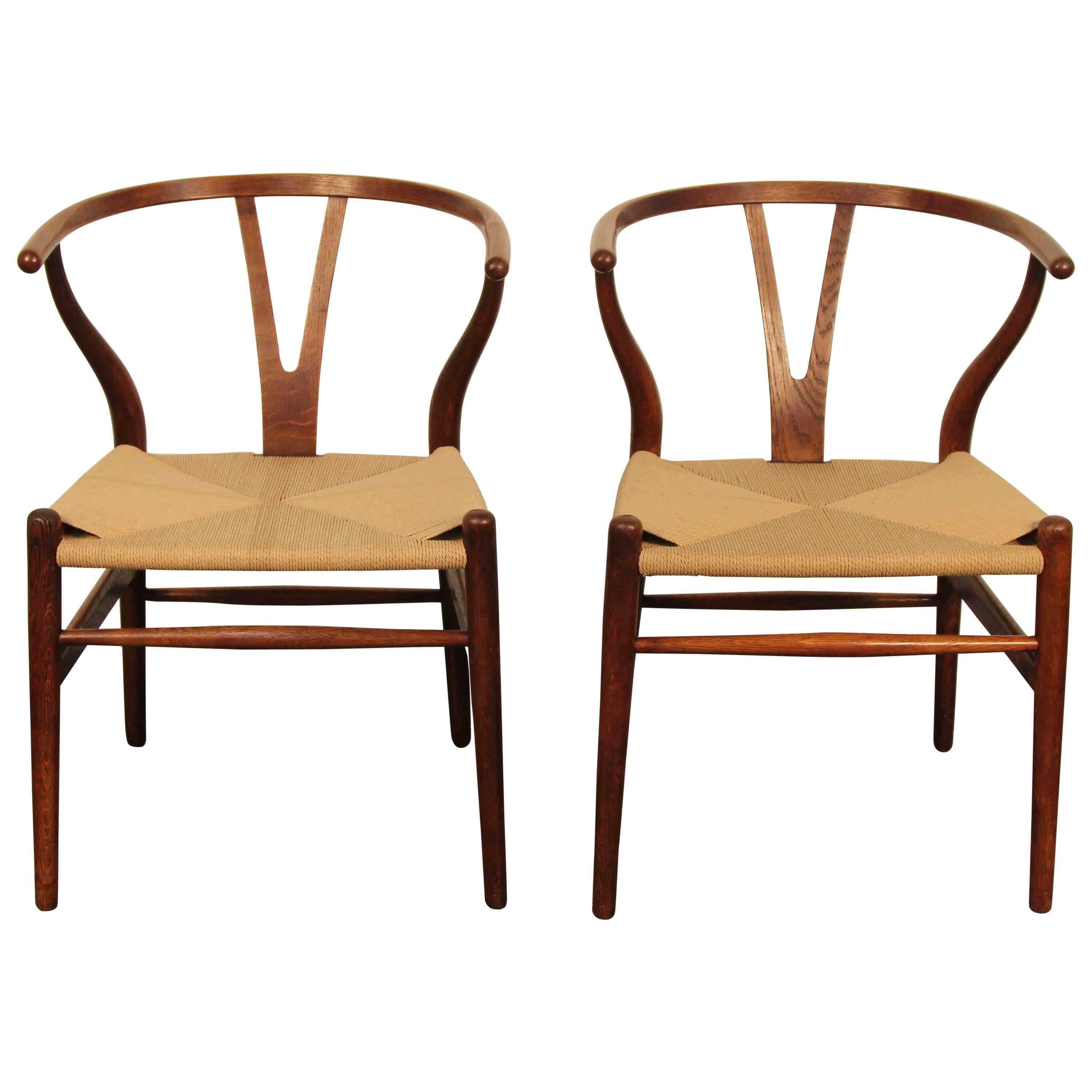 Pair of Hans Wegner Wishbone Chairs