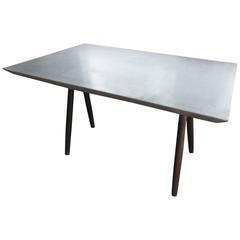 Vintage Table with Galvanized Top Vintage Table with Galvanized Top