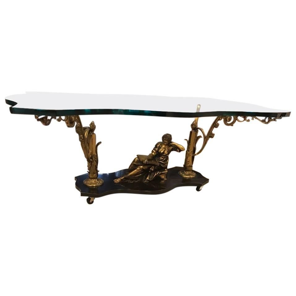 French Art Nouveau or Art Deco Coffee Table For Sale