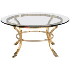 Mid-Century Spanish Neoclassical Ram’s Foot Cocktail Table