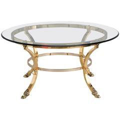 Mid-Century Spanish Neoclassical Ram’s Foot Cocktail Table