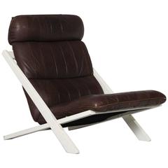 Uli Berger Lounge Chair in Brown Leather for De Sede Switzerland