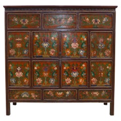 Tibetan Chest with Floral Motif