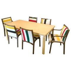 Scandinavian Style Bentwood Dining Set: Pendleton, Alvar Aalto & Poltrona Frau 1