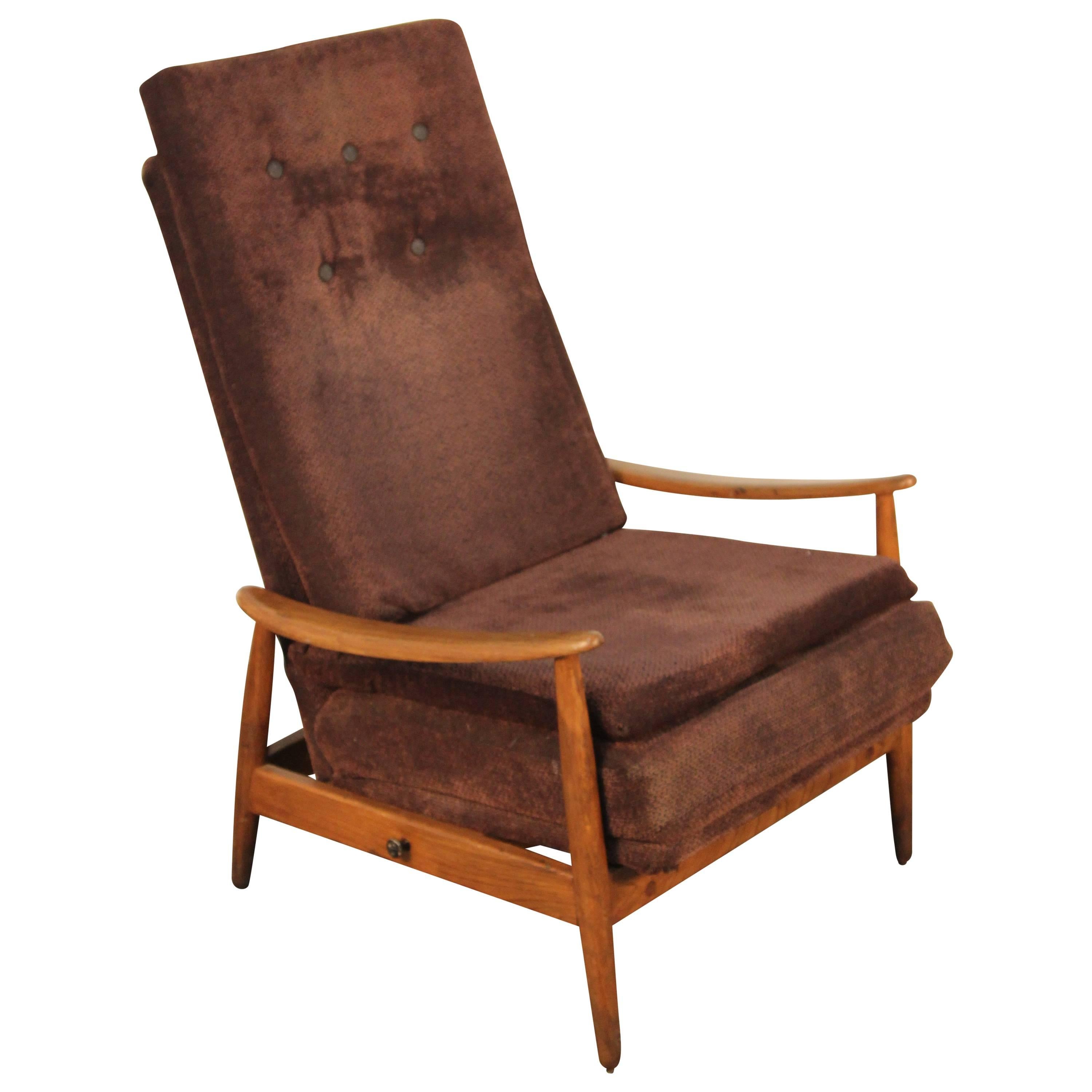 Early Milo Baughman for James Inc. Reclining Lounge Chair