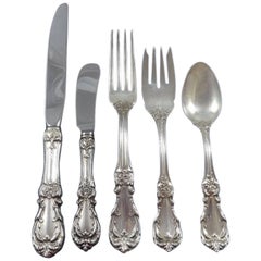 Burgundy von Reed &amp; Barton Sterlingsilber-Besteck-Set 12 Service Lunch 60 Teile