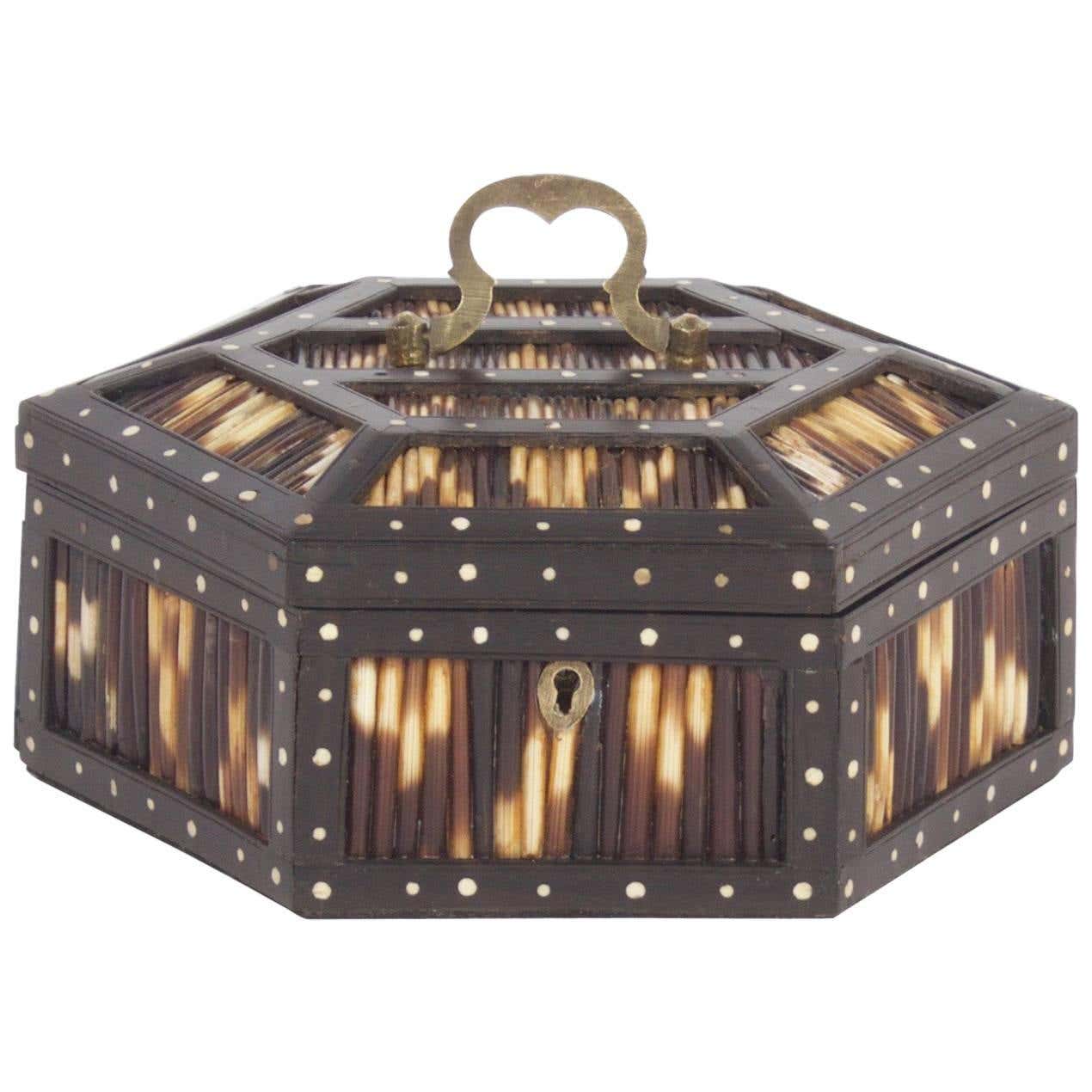 Quirin Box Anglo-Indian Porcupine Quill Box at 1stDibs | porcupine quill boxes for ...