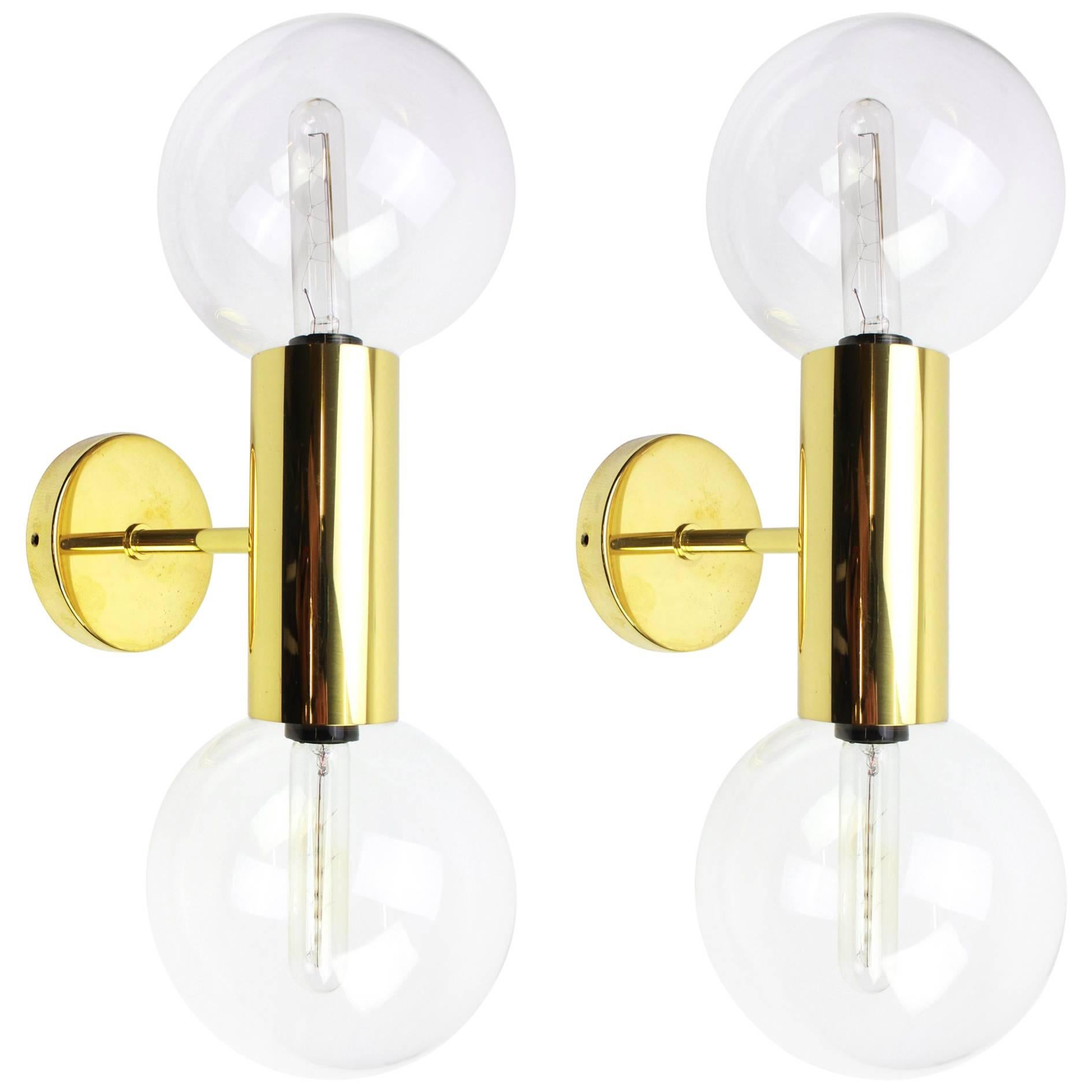 Mid-Century Pair of Wall Sconces Design Motoko Ishii by Staff, Germany, 1970s For Sale