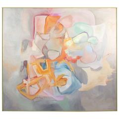 Mid-Century Modern Abstract Watercolor Painting