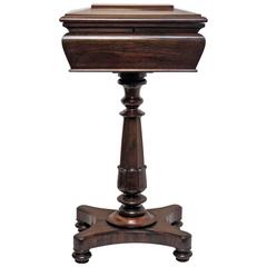 19th Century English Rosewood Teapoy Tea Caddy 10