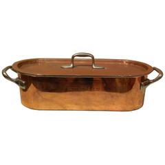 French Copper Fish Poacher with Handles and Lid, 19th Century 9