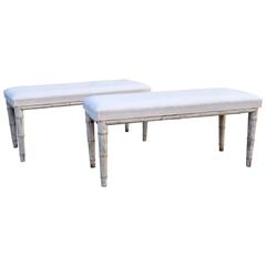 Pair of Upholstered Benches