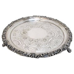 19th Century Sheffield Silver Salver