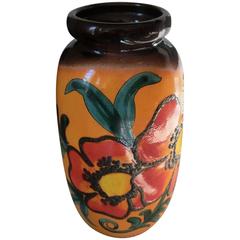 Tall Handmade Hand Glazed Flower Garden Vase, 22"