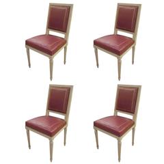 Set of Four Louis XVI Style Chairs, Attributed to Maison Jansen 8