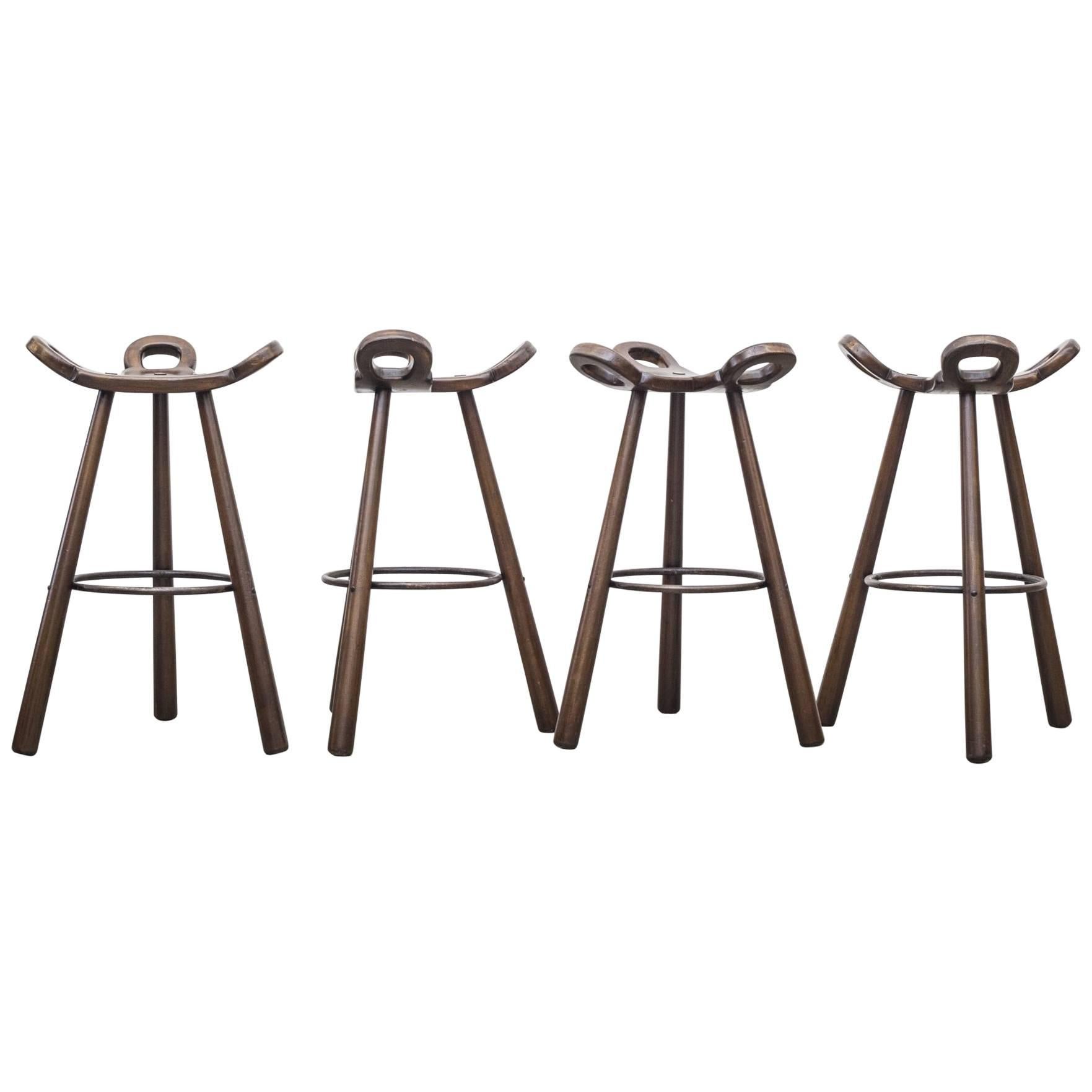 Sergio Rodrigues Style Bar Stools