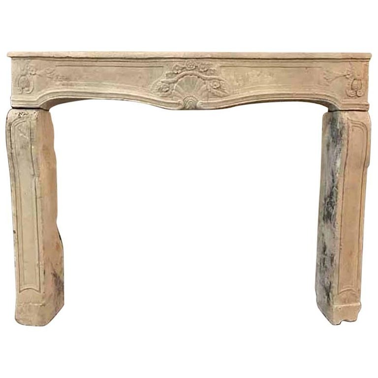 Antique Limestone Mantel For Sale at 1stDibs