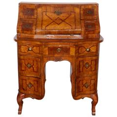 North Italian Olivewood and Marquetry Bureau Secretaire 12