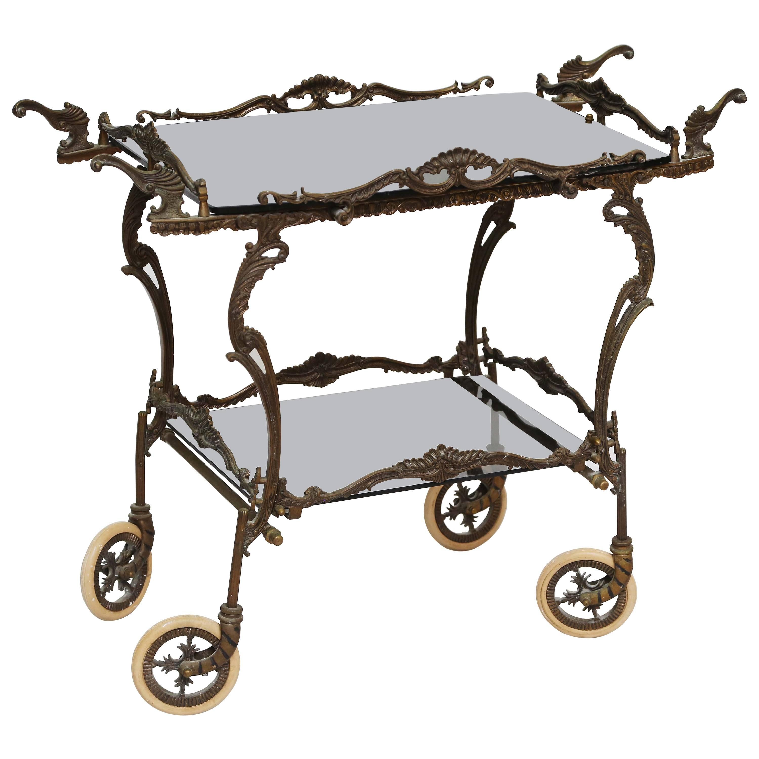 SALE! SALE!SALE! ONE OF ITS KIND BRONZE BARCART  never seen before