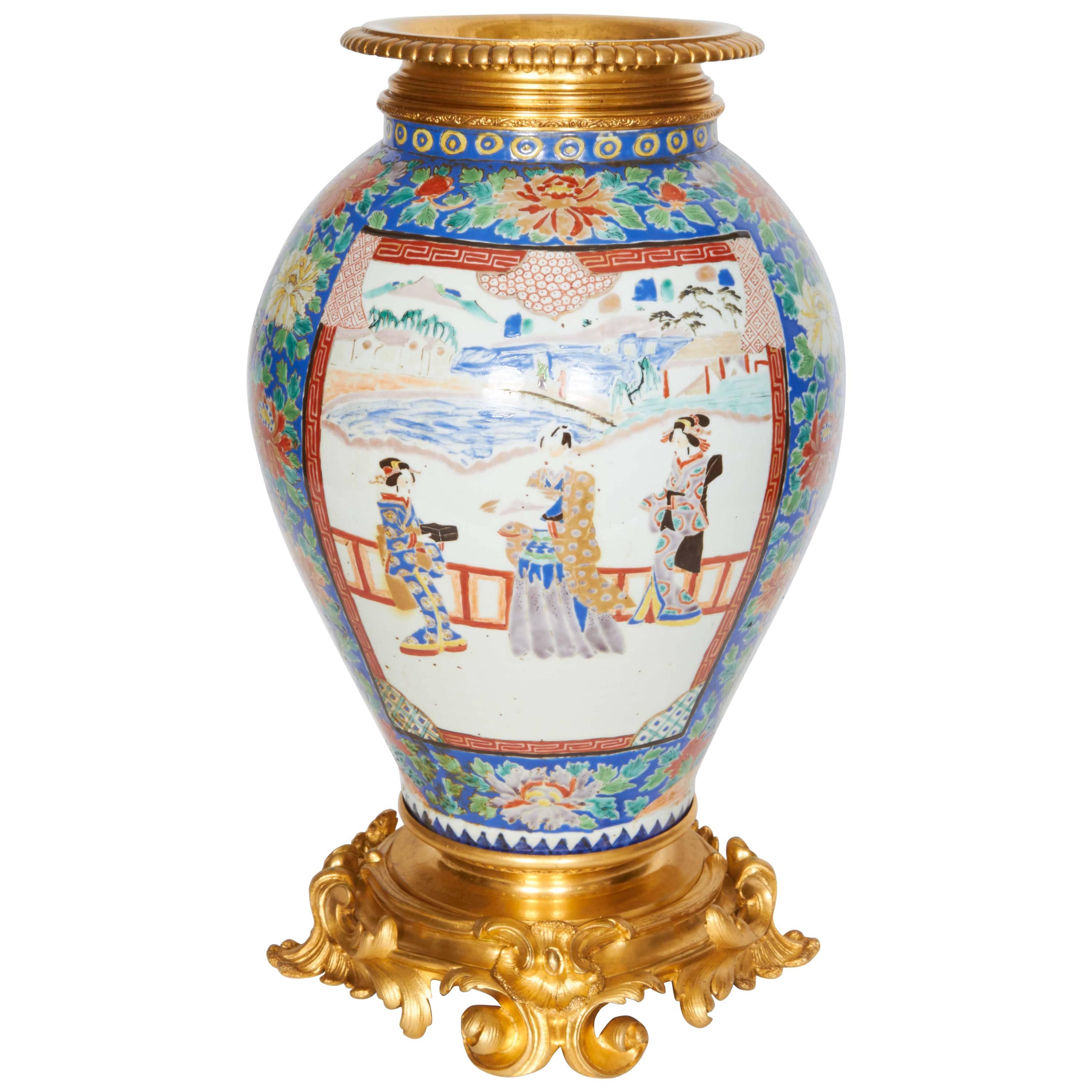 Louis XV Style Ormolu-Mounted Asian Porcelain Vase