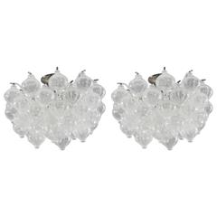 Pair of Crystal Glass Chandelier Tulipan Designed J.T.Kalmar, Austria 10