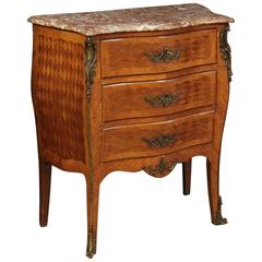 20th Century French Small Dresser with Marble Top