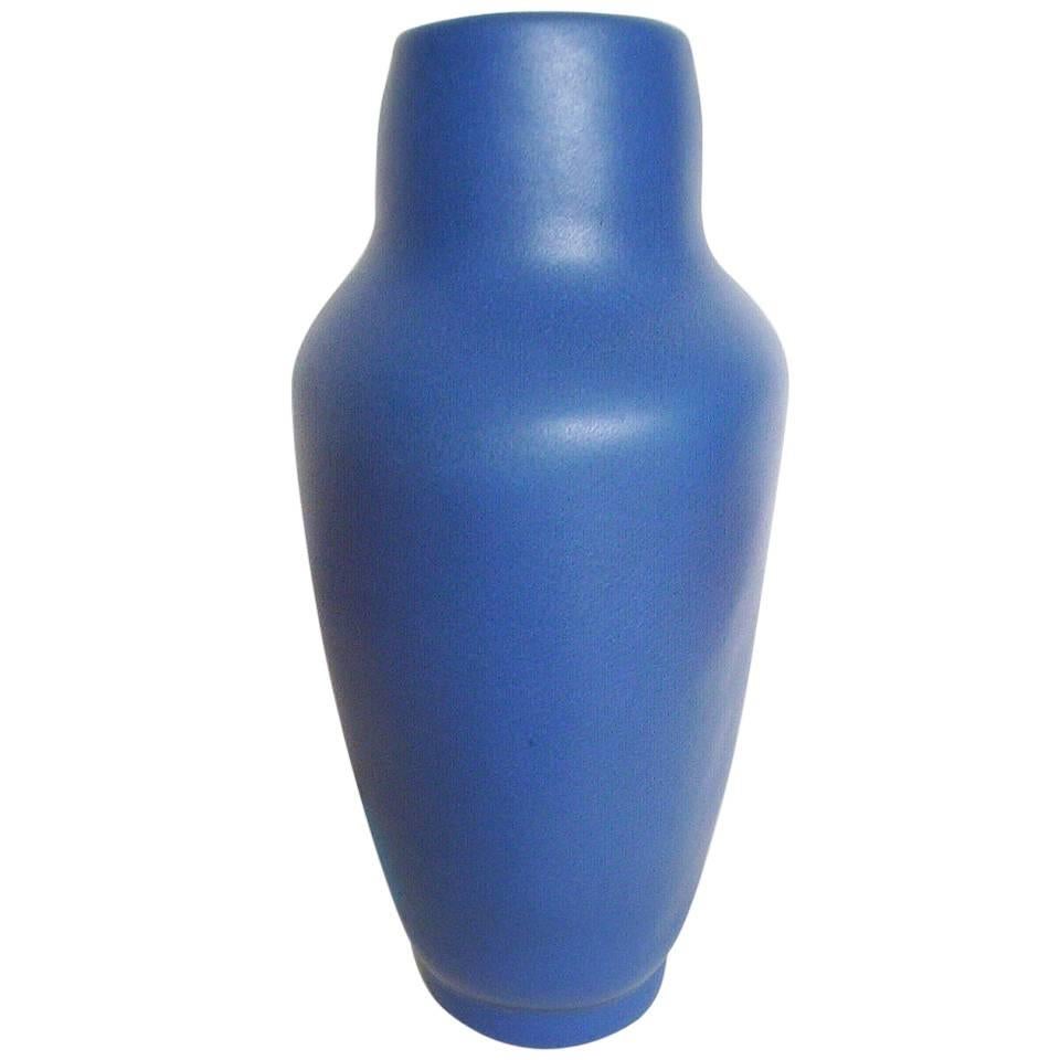 Old Big Blue Dazzler Vase Hand made hand glazed only one