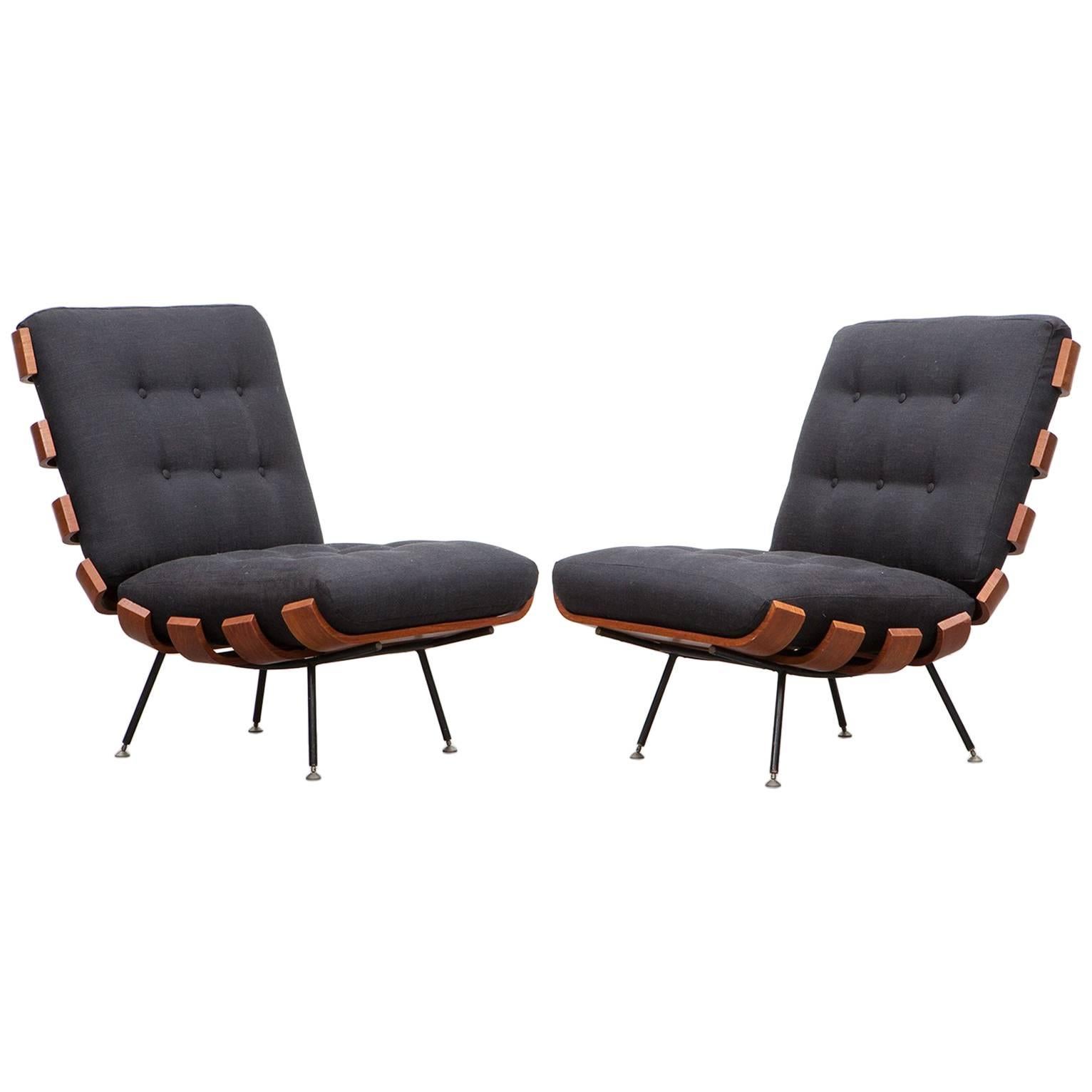 Pair of Martin Eisler and Carlo Hauner Matching Lounge Chairs