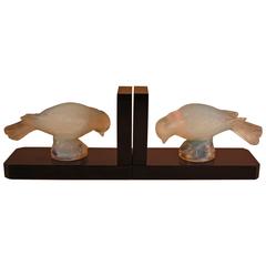 Pair of Opaline Glass Bookends by Verlux