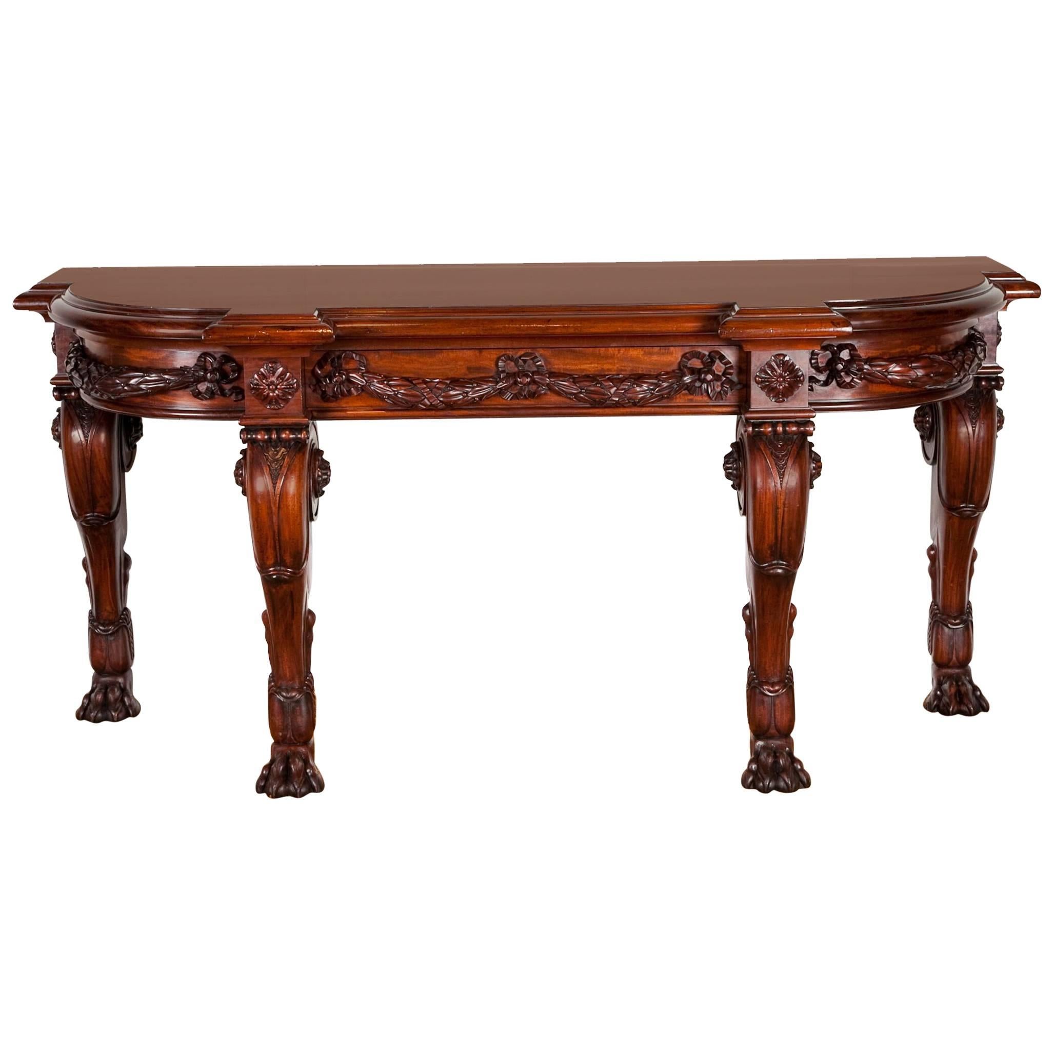 George IV Irish Regency Console Table For Sale