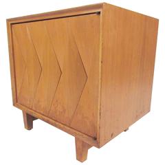 Mid-Century Modern Sculpted Front Nightstand by Albert Parvin