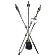 Set of English Steel Fire Tools