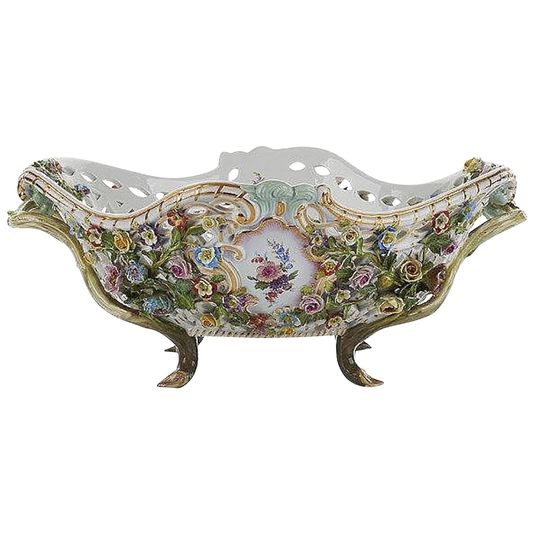 Meissen Reticulated Porcelain Basket