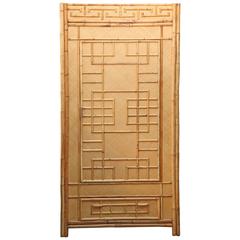 Mid-Century "South Seas" Rattan Armoire