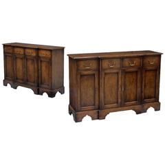 Pair of Spanish Oak Side Cabinets, Late 20th Century