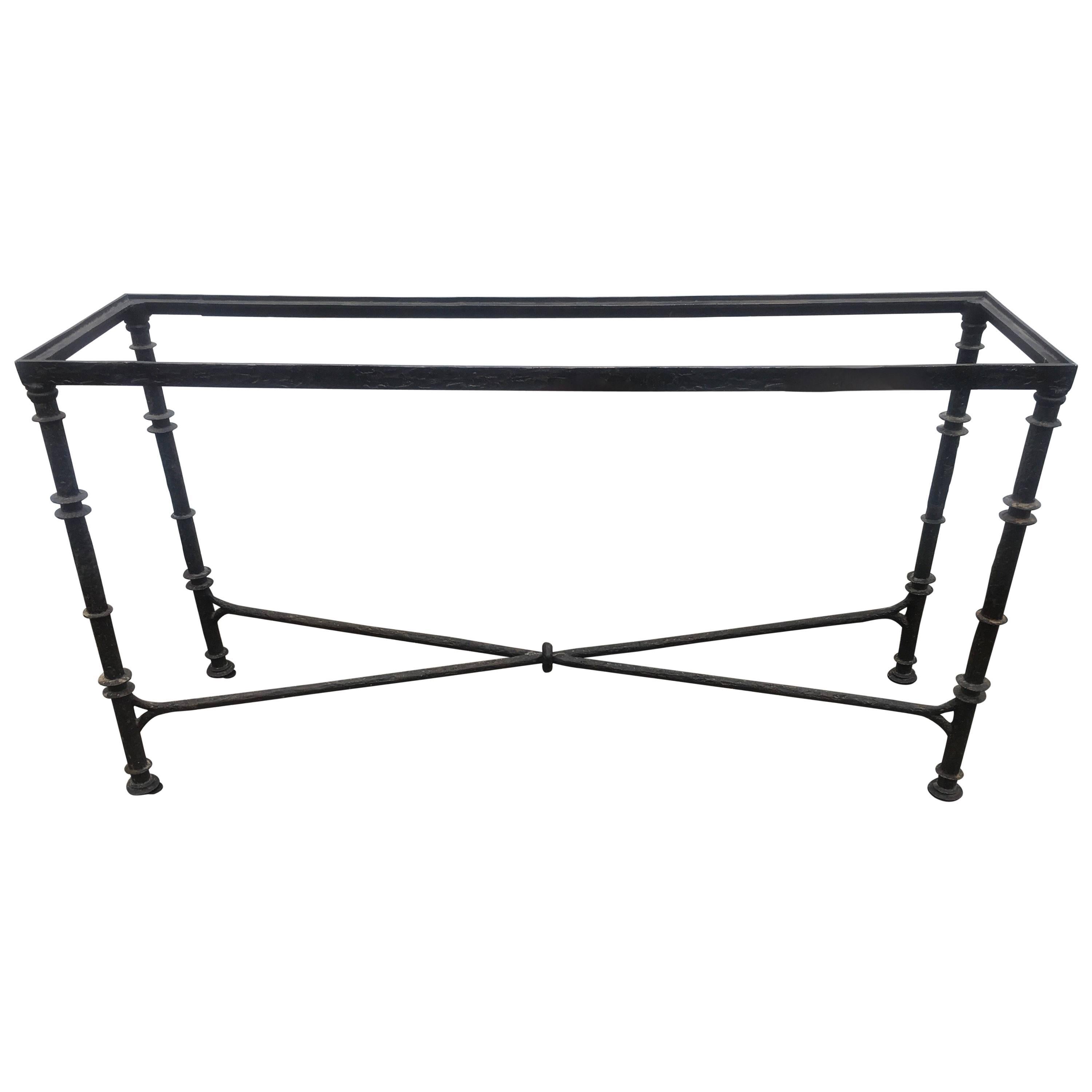 Rare Signed Bronze Console Table by Christopher Chodoff after Diego Giacometti