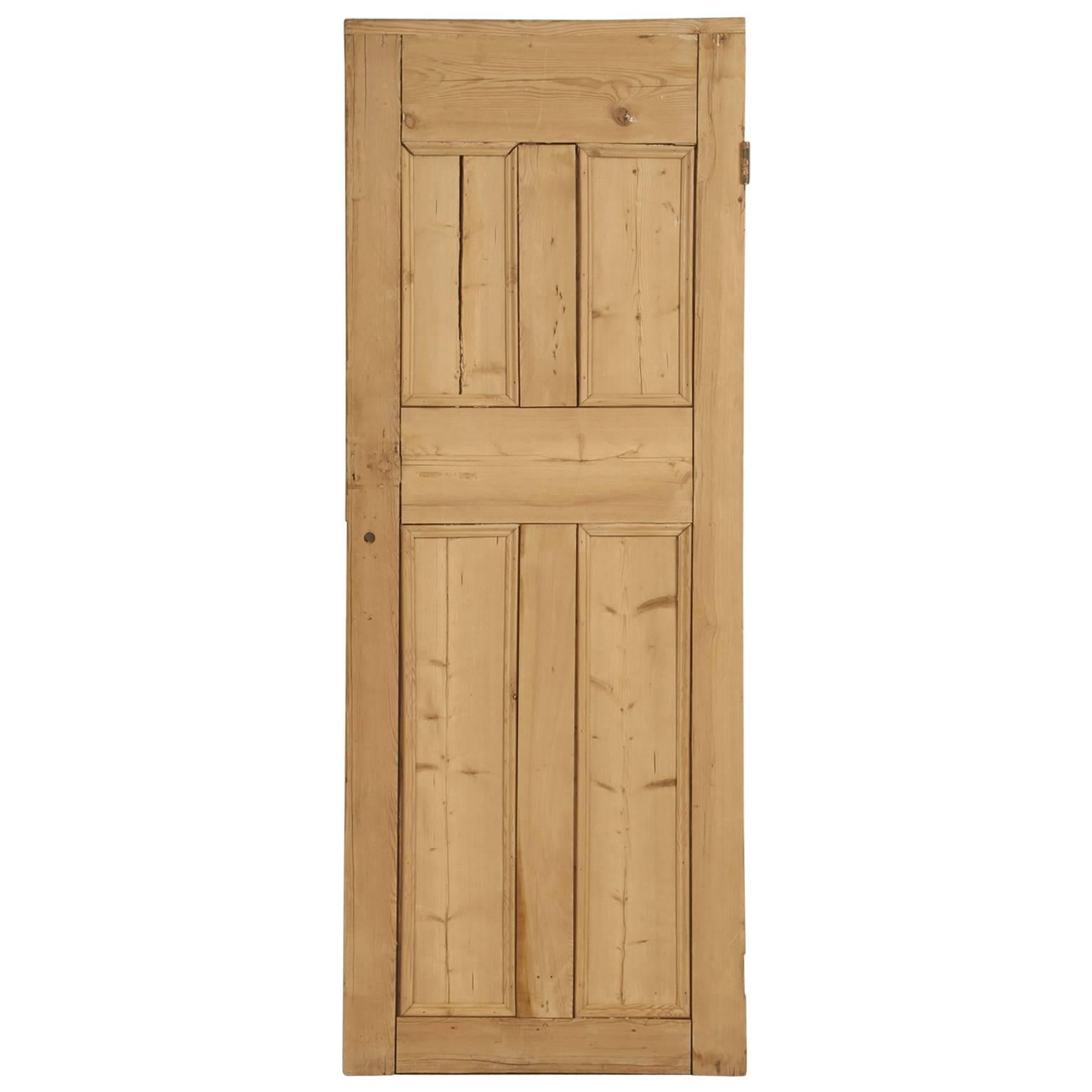 Antique Irish Stripped Pine Door
