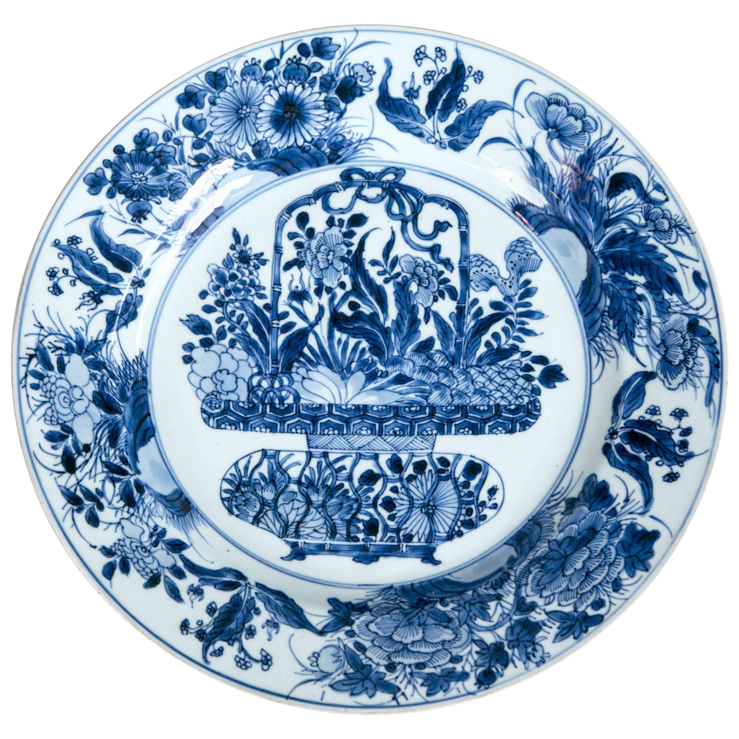 19th Century Delft Chinoiserie Platter