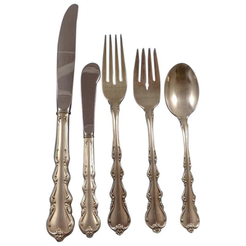 Angelique by International Sterling Silber Besteck Set 12 Service Lunch 62 Teile im Angebot