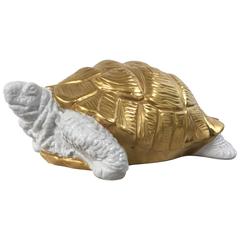 Italian Mid-Century Porcelain Turtle Sculpture 5