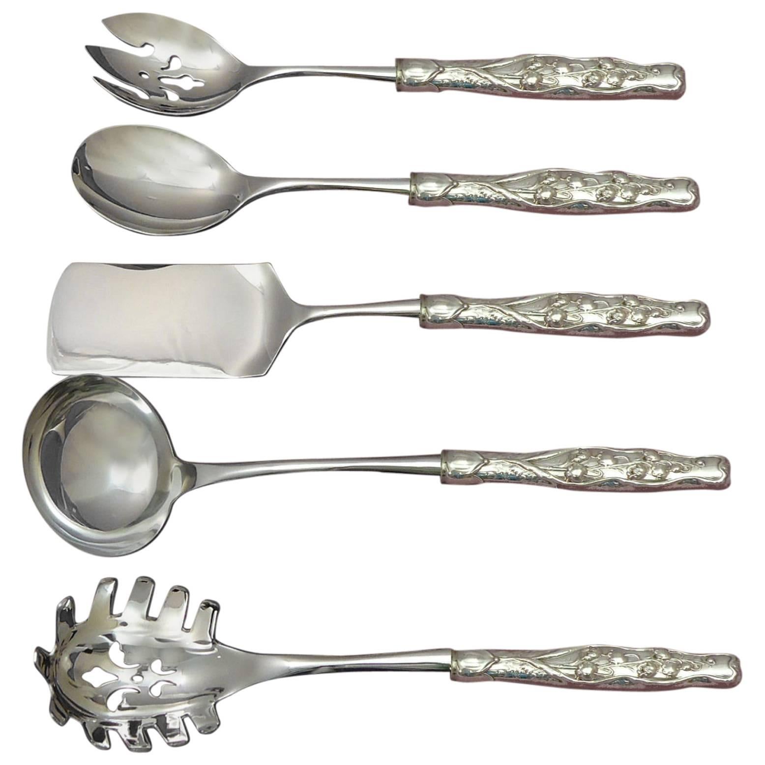 Lily of the Valley by Whiting Sterling Silver Hostess Set Custom-Made 5-Pc HHWS