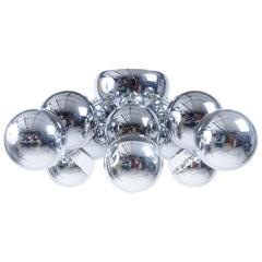 Sonneman Molecular Chrome Globe Flush Mount Chandelier